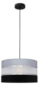 Lustr na lanku HELEN 1xE27/15W/230V pr. 35 cm černá/šedá/stříbrná