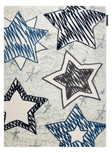 Makro Abra Dětský kusový koberec PETIT STARS Hvězdy modrý Rozměr: 80x150 cm