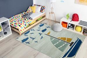 Makro Abra Dětský kusový koberec PETIT Loďka Plachetnice zelený Rozměr: 160x220 cm