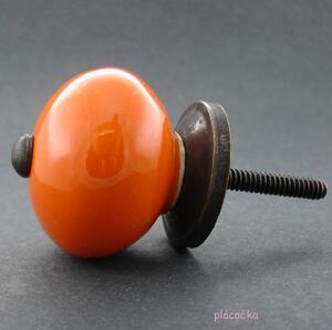 Keramická úchytka -Oranžová Barva kovu: antik světlá
