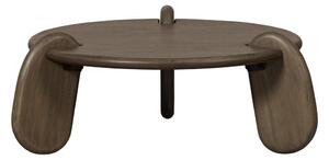 Hnědý kulatý konferenční stolek s deskou v dekoru ořechového dřeva ø 100 cm Imbue – BePureHome