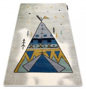 Makro Abra Dětský kusový koberec PETIT Indiánské Teepee šedý Rozměr: 180x270 cm