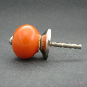 Keramická úchytka-Oranžová-MALÁ Barva kovu: antik světlá