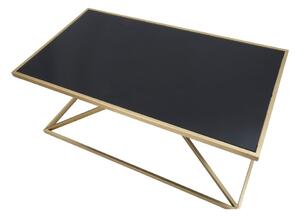 Konferenční stůl s černou skleněnou deskou Mauro Ferretti Piramid, 110 x 60 cm