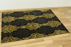 Makro Abra Moderní kusový koberec FESTIVAL 2746A černý / žlutý Rozměr: 120x170 cm