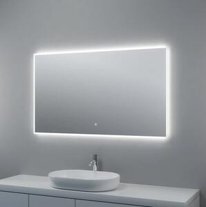 Zrcadlo 120 x 70 cm, s LED osvětlením a funkcí proti zamlžování, dotykový spínač