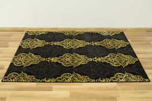 Makro Abra Moderní kusový koberec FESTIVAL 2746A černý žlutý Rozměr: 140x190 cm
