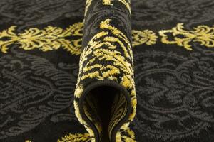 Makro Abra Moderní kusový koberec FESTIVAL 2746A černý / žlutý Rozměr: 160x230 cm