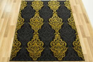 Makro Abra Moderní kusový koberec FESTIVAL 2746A černý / žlutý Rozměr: 140x190 cm