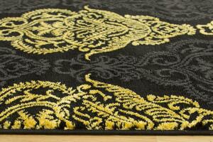 Makro Abra Moderní kusový koberec FESTIVAL 2746A černý / žlutý Rozměr: 160x230 cm