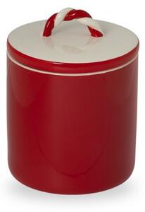 Vánoční keramická dóza Polka Red 15 cm Storefactory Scandinavia