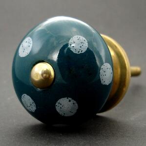 Keramická úchytka-Petrolej s puntíky Barva kovu: antik světlá