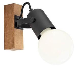 Redo 01-2415 - Nástěnné svítidlo TAFFI 1xE27/42W/230V černá/buk