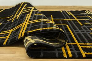 Makro Abra Moderní kusový koberec FESTIVAL 2732A černý / žlutý Rozměr: 160x230 cm