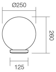 Redo 9770 - Náhradní stínidlo SFERA pr. 25 cm IP44 hnědá