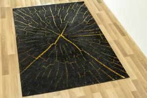Makro Abra Moderní kusový koberec FESTIVAL 2642A Pařez stromu černý žlutý Rozměr: 120x170 cm