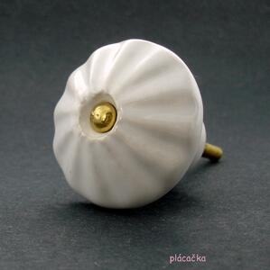 Knopka bílá - model 10 Barva kovu: antik světlá