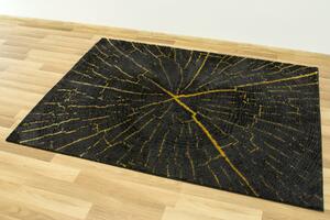 Makro Abra Moderní kusový koberec FESTIVAL 2642A Pařez stromu černý žlutý Rozměr: 240x330 cm