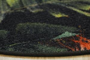 Makro Abra Kulatý koberec Garden HD Listy palmy zelený Rozměr: průměr 67 cm