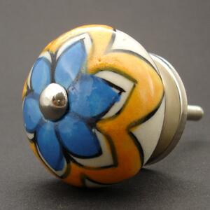 Nábytková úchytka-Modrý květ v květu Barva kovu: stříbrná