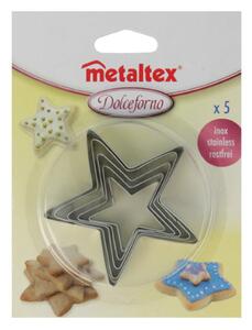 Sada 5 vykrajovátek ve tvaru hvězdiček Metaltex Cookie Cutters