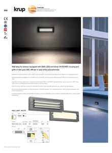 Redo 90330 - LED Venkovní nástěnné svítidlo KRUP LED/6W/230V IP65 antracit