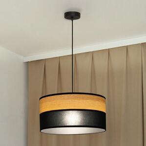 Lustr na lanku ALBA 1xE27/15W/230V pr. 45 cm černá/hnědá