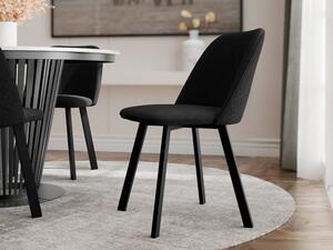 Čalouněná jídelní židle JK109, Potah: Uttario Velvet 2980 + Uttario Velvet Pik 2980, Barva: černá 5903211518737
