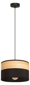 Lustr na lanku ALBA 1xE27/15W/230V pr. 25 cm černá/hnědá