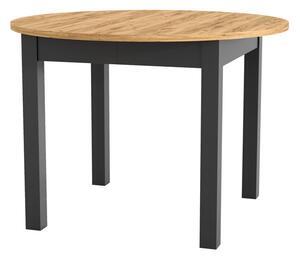 Jídelní stůl Isiah 02 (dub + černá) (pro 4-8 osob). 1082831