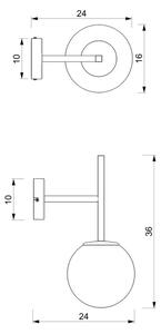 Nástěnná lampa DAGA 1xE14/60W/230V