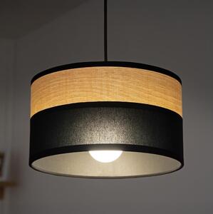 Lustr na lanku ALBA 1xE27/15W/230V pr. 25 cm černá/hnědá