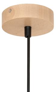 Lustr na lanku ALBA 1xE27/15W/230V pr. 45 cm černá/hnědá