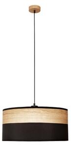 Lustr na lanku ALBA 1xE27/15W/230V pr. 45 cm černá/hnědá