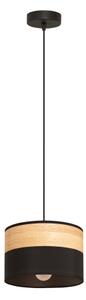 Lustr na lanku ALBA 1xE27/15W/230V pr. 20 cm černá/hnědá