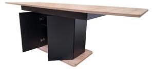 Jídelní stůl Schultz (dub artisan + černá) (pro 4-8 osob). 1082838