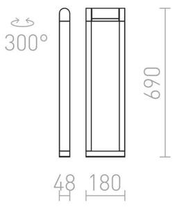 RED - Design Rendl - R12624 - LED Venkovní lampa AQUE LED/8W/230V IP54 černá