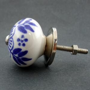 Keramická úchytka-Kakost modrý Barva kovu: antik světlá