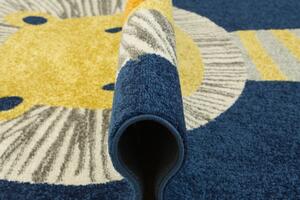 Makro Abra Dětský kusový koberec Emily Kids 2360A Lev modrý žlutý Rozměr: 140x190 cm