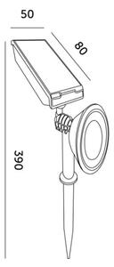 LED Solární lampa LANCE LED/1xAA 4000K IP44 300 mAh