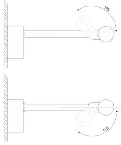 LED Koupelnové osvětlení zrcadla MIRROR LED/6W/230V 4000K IP44 40 cm černá