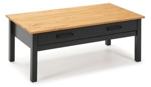 Tmavě modrý konferenční stolek z borovicového dřeva 55x100 cm Miranda – Marckeric