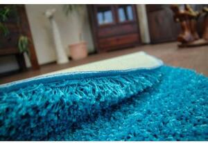 Makro Abra Kulatý koberec SHAGGY 5cm tyrkysový Rozměr: průměr 133 cm