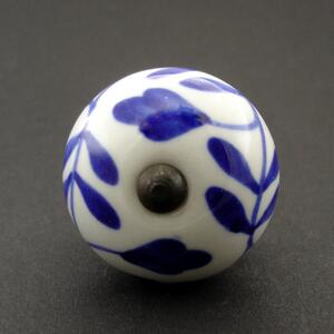 Keramická úchytka -Břečťan modrý Barva kovu: antik tmavá