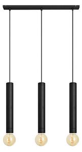 Lustr na lanku TUBA 3xE27/15W/230V černá