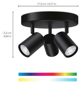 WiZ - LED RGBW Stmívatelné bodové svítidlo IMAGEO 3xGU10/4,9W/230V černá Wi-Fi