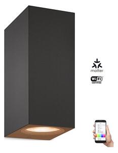 WiZ -LED RGBW Stmívatelné nástěnné svítidlo UP&DOWN 2xGU10/4,7W/230V černá Wi-Fi