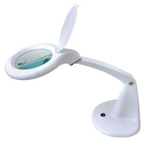 LED Stolní lampa s lupou LED/6,5W/230V bílá