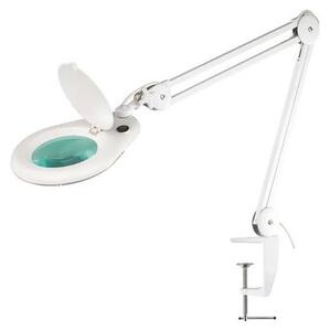 LED Stolní lampa s lupou LED/9W/230V bílá