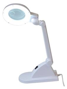 LED Stolní lampa s lupou LED/6W/230V bílá